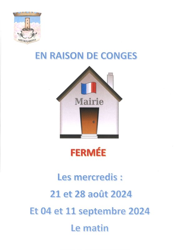 Avis de fermeture du secrétariat de mairie