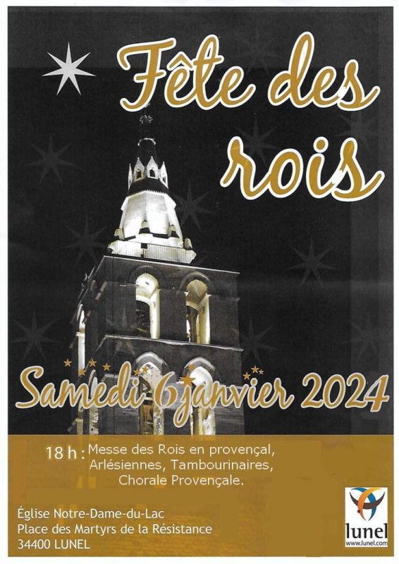 Les Tambourinaïres présents pour la messe des rois à Lunel le 6 janvier 2024!
