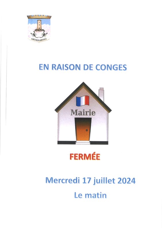 Fermeture de la mairie mercredi matin