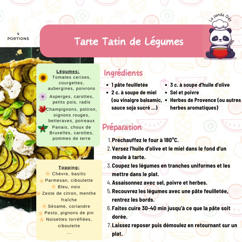 Tarte Tatin de Courgette au Miel et Sauce Soja 🍯