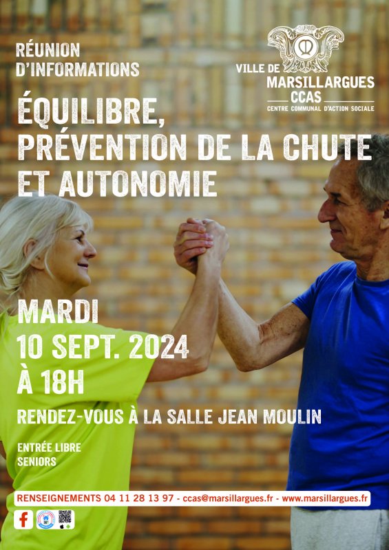 REUNION D'INFO : Equilibre, prévention de la chute autonomie