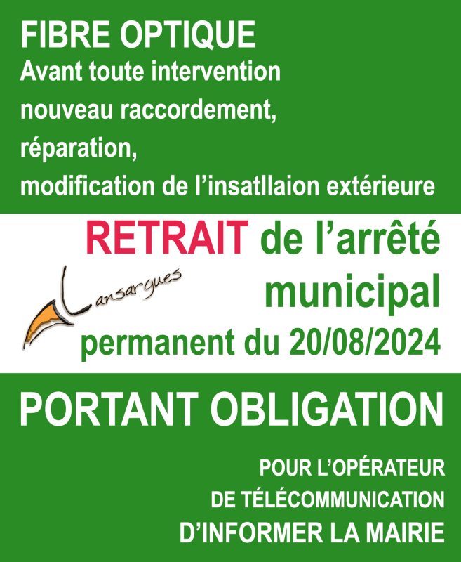 Fibre optique : déclaration obligatoire annulée pour tous travaux dans l'espace public