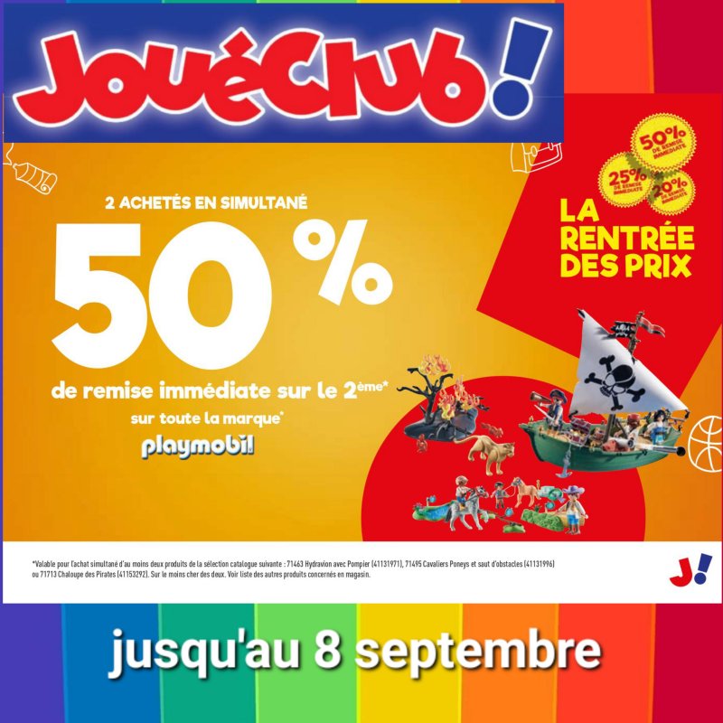 JouéClub - Playmobil -50% sur le deuxième article