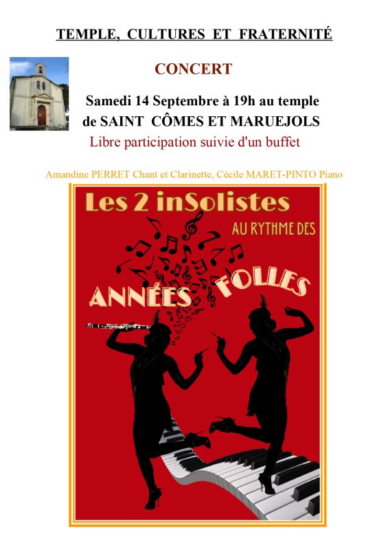 Concert au temple : 14 septembre 2024