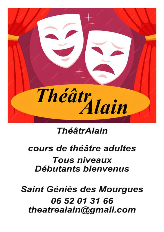 nouveau cours de théâtre adultes à Saint Geniès des Mourgues