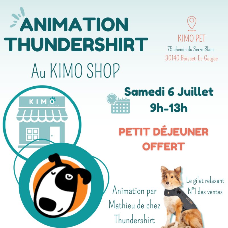 Animation Thundershirt, le gilet relaxant N°1 des ventes