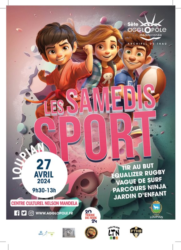 Rendez-vous samedi 27 avril à Loupian pour le prochain «  Samedi du Sport » de l’Agglo