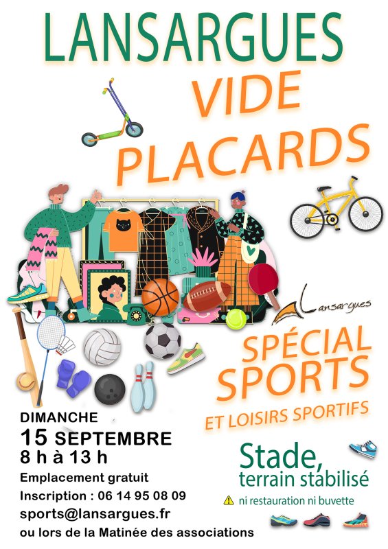 Vide placards spécial sports