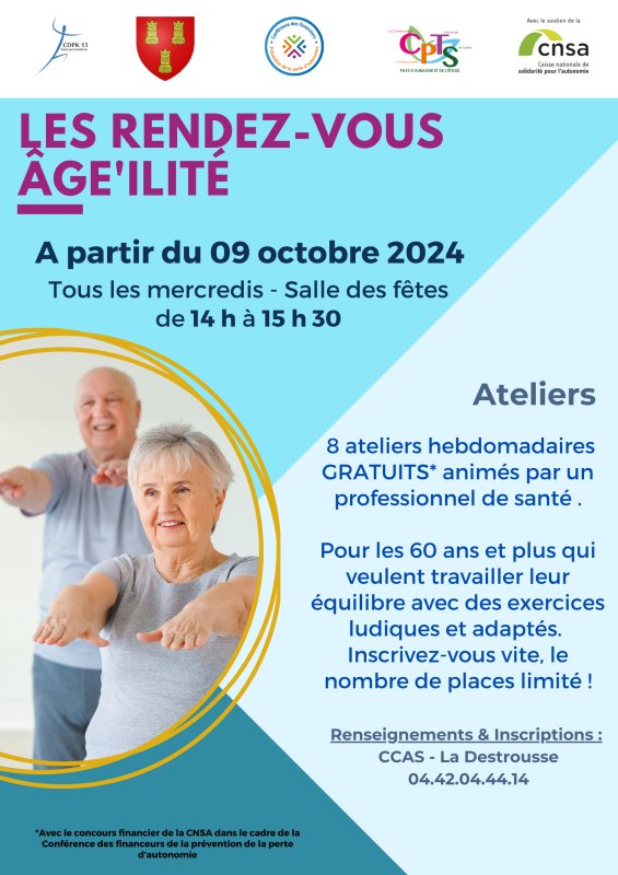 Les rendez-vous "Age'ilité" - Ateliers