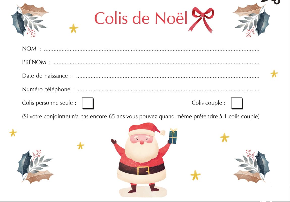 Rappel Inscription - "Colis de Noël"