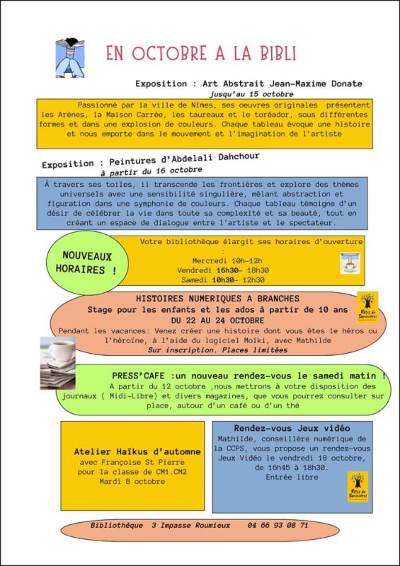 Programme d'octobre 🍂
