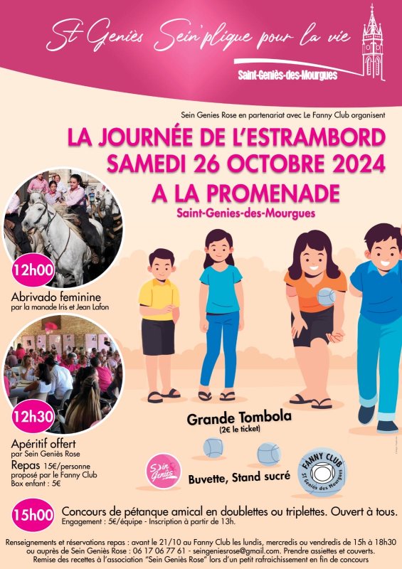 Évènement : OCTOBRE ROSE - LA JOURNEE DE L'ESTRAMBORD - SEIN GENIES ROSE & LE FANNY CLUB