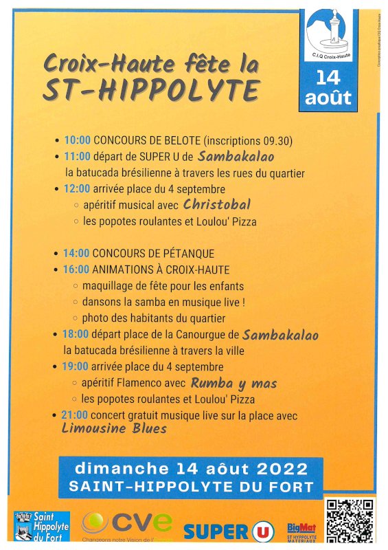Croix-Haute fête la Saint Hippolyte : le programme !