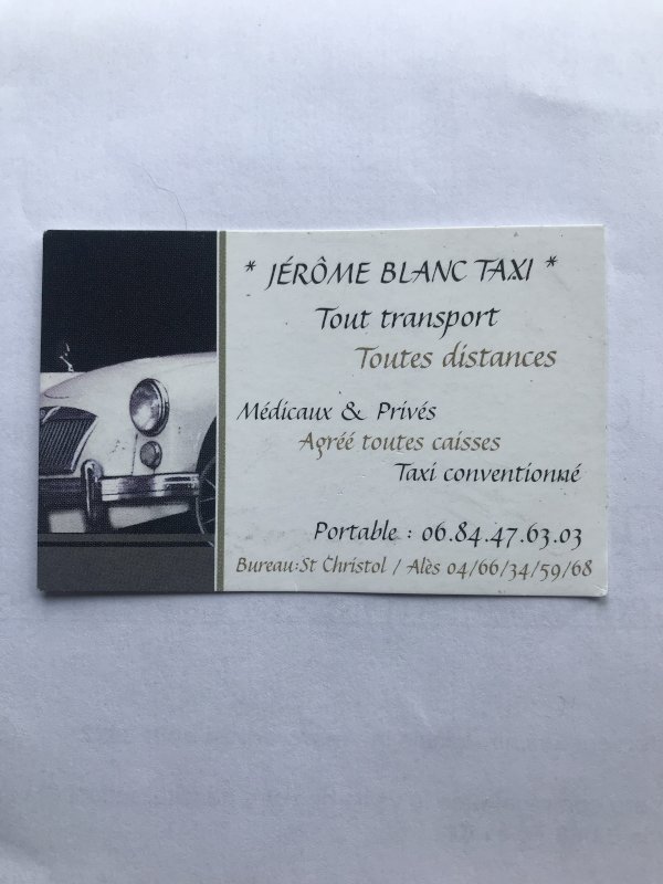 Jérôme Blanc Taxi