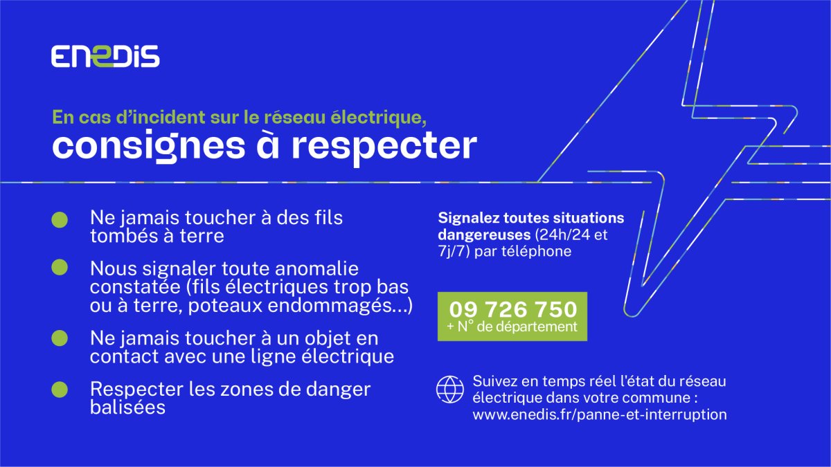 ENEDIS : Consignes &agrave; respecter