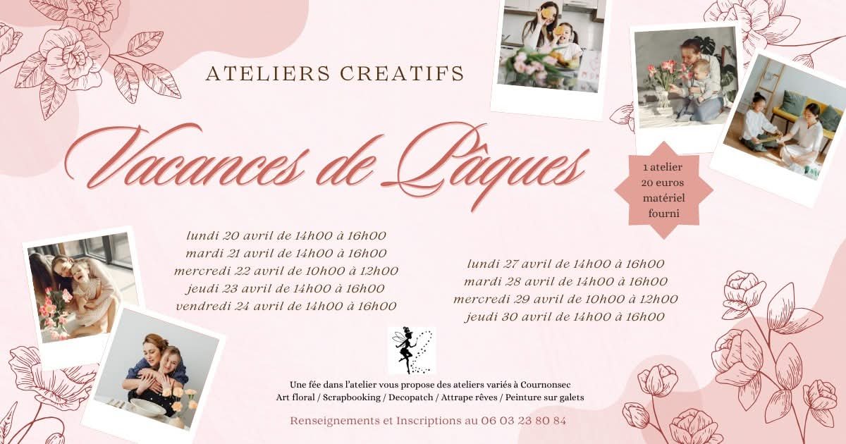 Ateliers cr&eacute;atifs vacances de P&acirc;ques