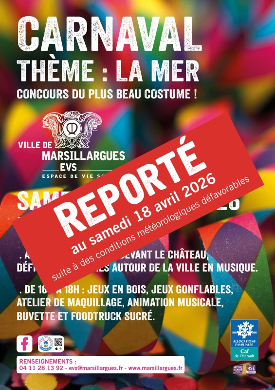 ⚠️ Report du Carnaval ⚠️