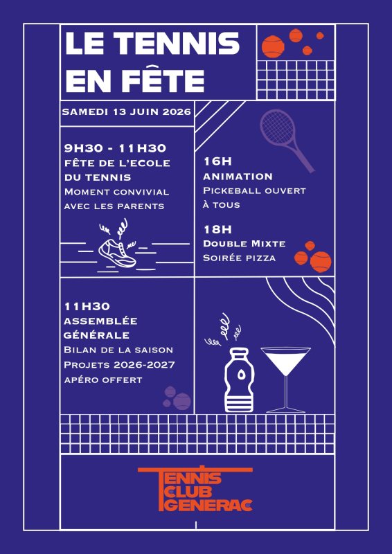 TENNIS EN F&Ecirc;TE LE 13 JUIN