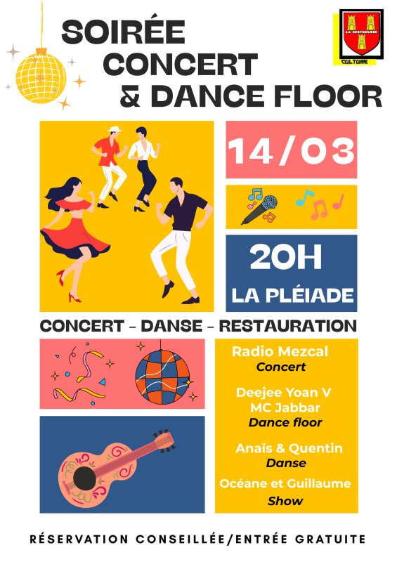 &Eacute;v&egrave;nement : Soir&eacute;e Concert et Dance Floor