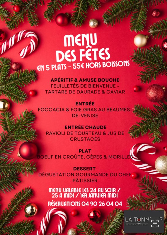 Menu pour No&euml;l 😋😋😋