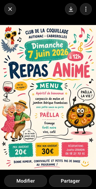 Repas dimanche 7 juin