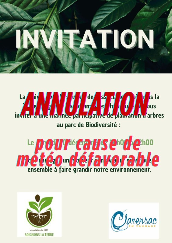 🚫 ANNULATION DE LA MATIN&Eacute;E PARTICIPATIVE DU 20 D&Eacute;CEMBRE