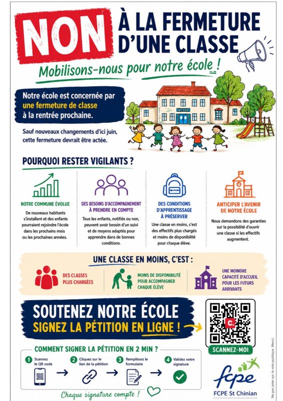 ECOLE ST CHINIAN - PETITION