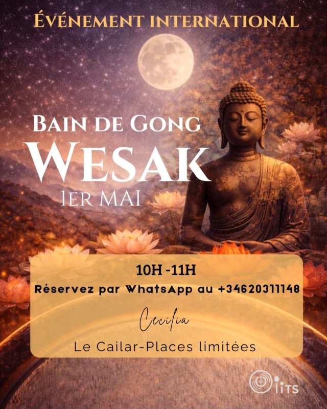 &Eacute;v&egrave;nement : 🌕✨ Voyage sonore &ndash; Pleine Lune de Wesak ✨🌕