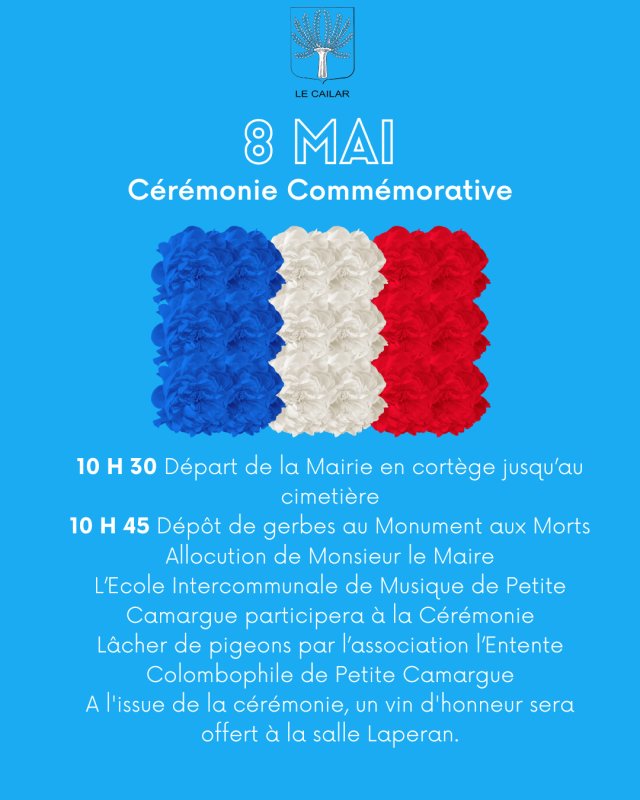 &Eacute;v&egrave;nement : Invitation &agrave; la C&eacute;r&eacute;monie du 8 Mai
