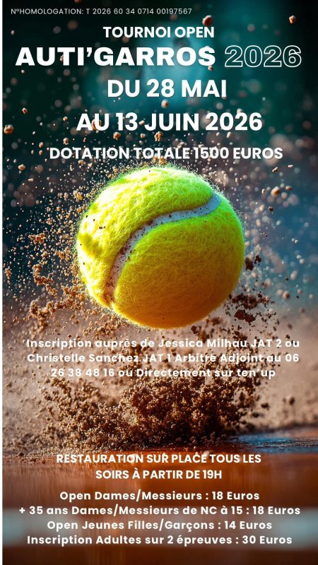 🎾🔥 Aujourd&rsquo;hui d&eacute;bute notre tournoi &ldquo;Auti&rsquo;Garros&rdquo; ! 🔥🎾