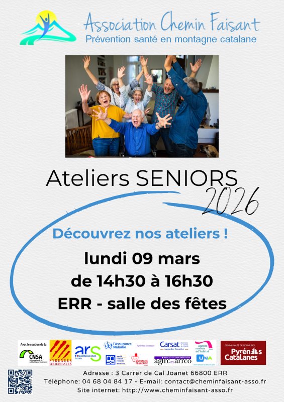 Seniors - D&eacute;couvrez nos nouveaux ateliers pour 2026!