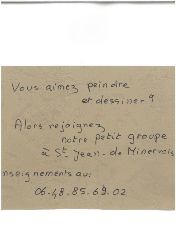 ATELIER DE PEINTURE ET DESSIN &agrave; SAINT-JEAN DE MINERVOIS