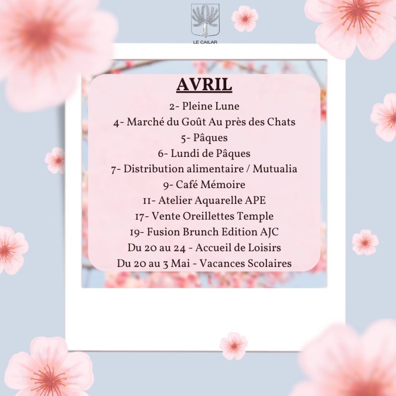 🌼AVRIL 2026🌷