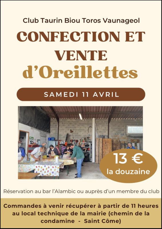 Oreillettes du Club Taurin