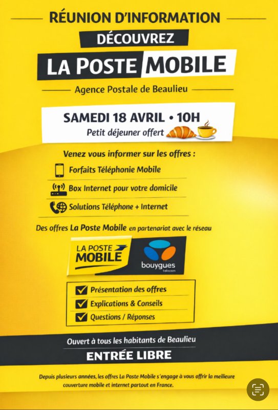 Message de l&rsquo;agence postale communale