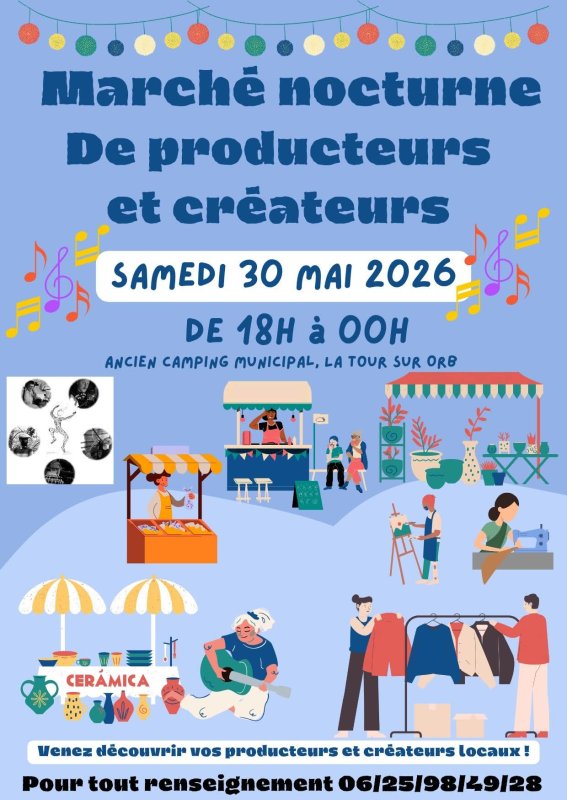&Eacute;v&egrave;nement : MARCHE NOCTURNE DE PRODUCTEURS ET CREATEURS 30 MAI