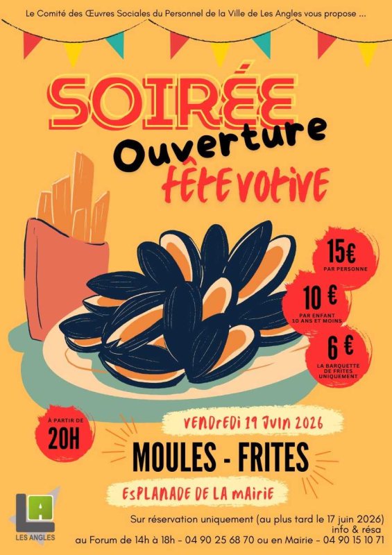 Soir&eacute;e moules-frites
