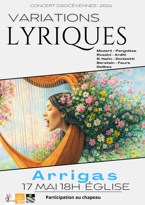 Variations Lyriques - Concert &agrave; Arrigas- dimanche 17 mai - 18 h