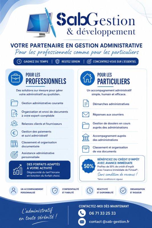 AIDE ADMINISTRATIVE PROS ET PARTICULIERS