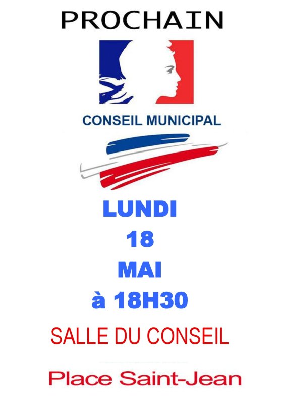 Conseil municipal du 18 mai