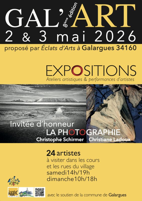 Weekend du 2 & 3 Mai 2026 Expositions &agrave; Galargues