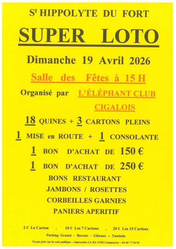 Super Loto de l'Elephant Club cigalois