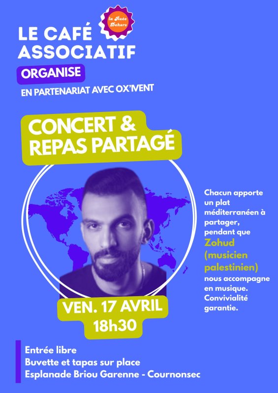Concert & repas partag&eacute; au Caf&eacute; Associatif !