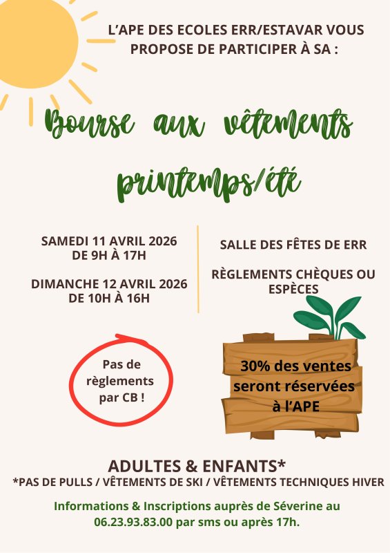 BOURSE AUX VETEMENTS