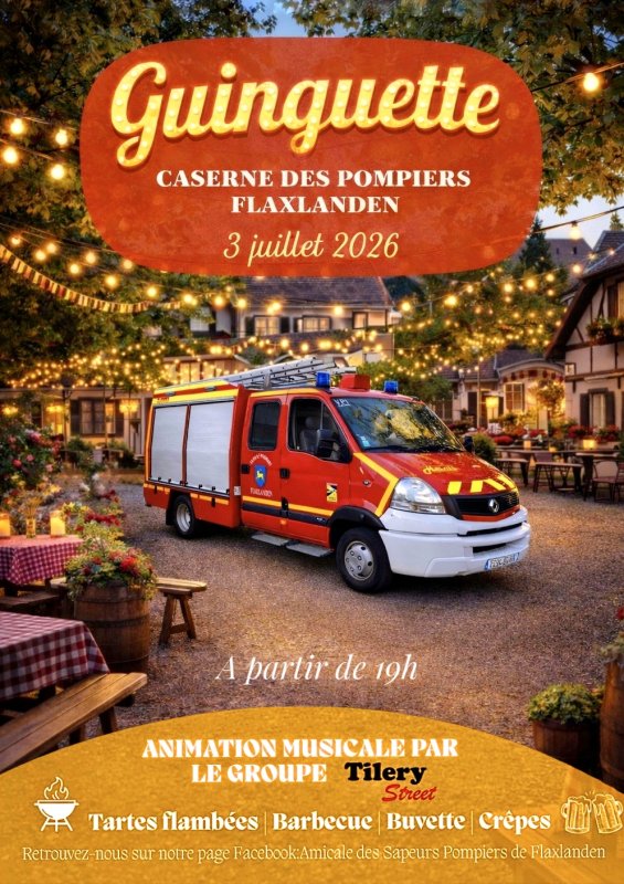Soir&eacute;e guinguette de l'amicale des Sapeurs-Pompiers de Flaxlanden