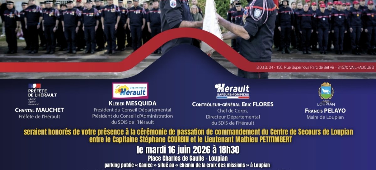C&eacute;r&eacute;monie de passation de commandement