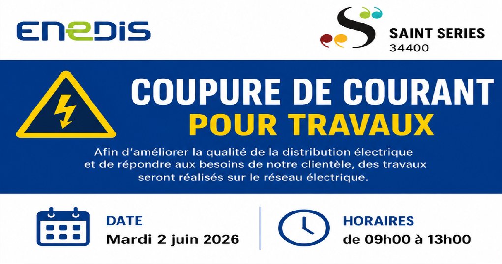 Coupure Courant le 02/06/2026