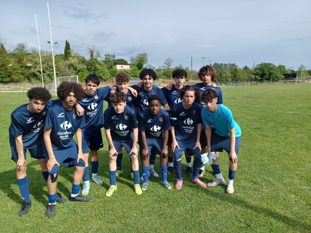 Les U16 du FC Domitia courageux face aux U16 de Boujan FC