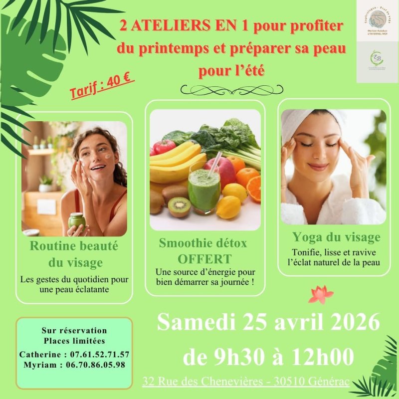 Matin&eacute;e d&eacute;tente yoga du visage et routine beaut&eacute;