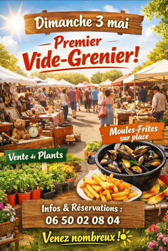 3 mai : vide-grenier et moules-frites